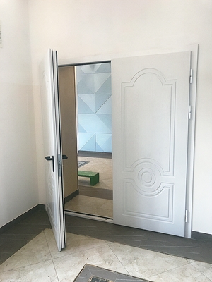 Дверь с белыми панелями MDF Дверь с белыми панелями MDF